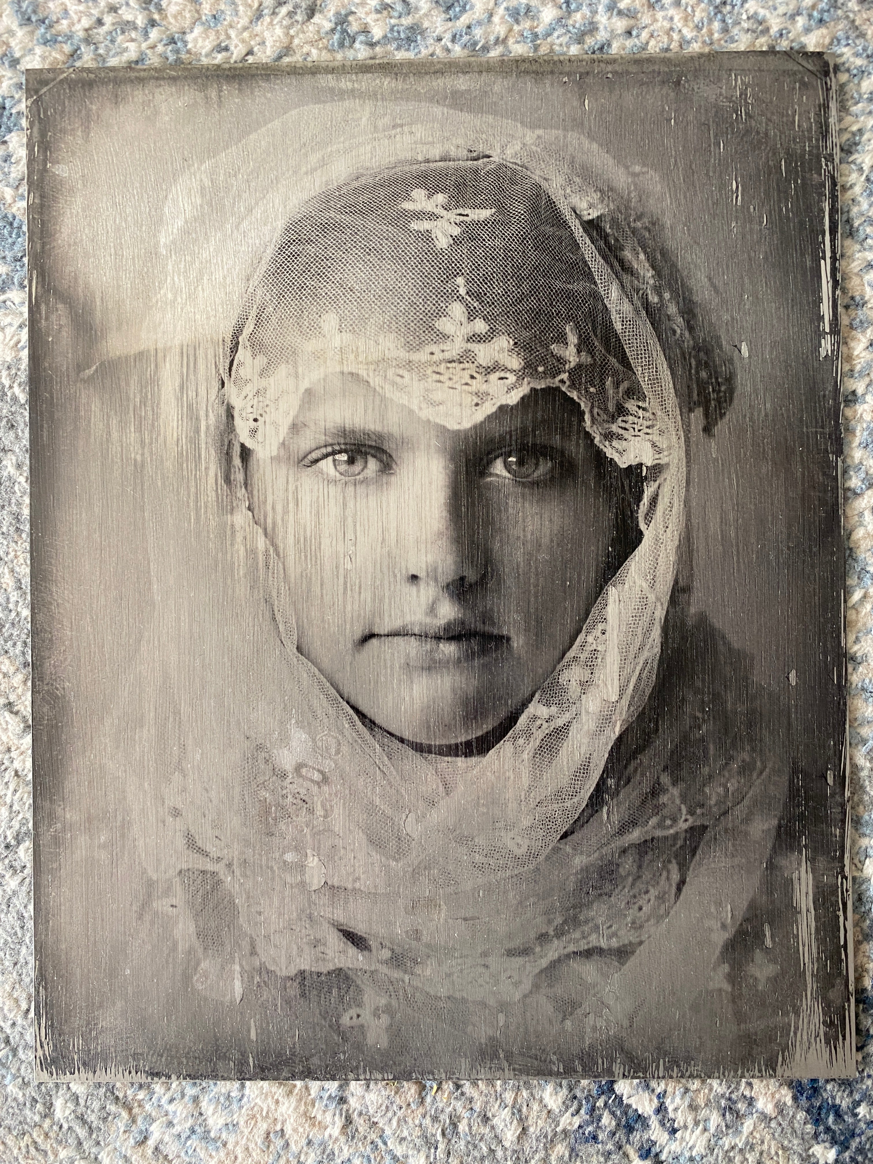 English Lace on Metal
