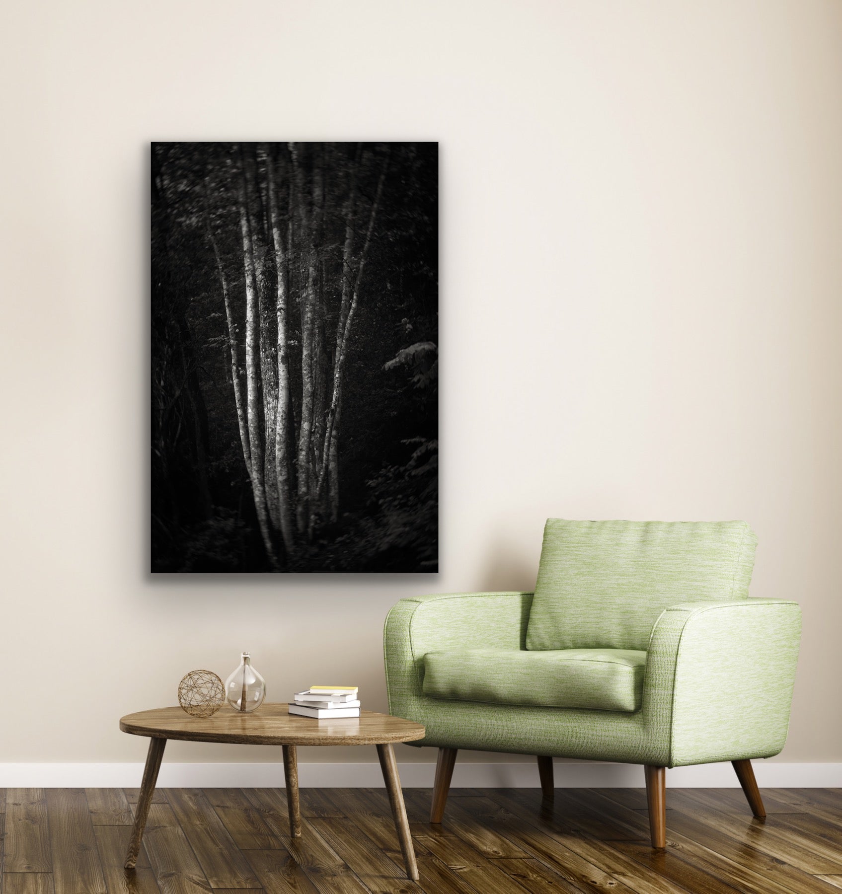 Black and white tree